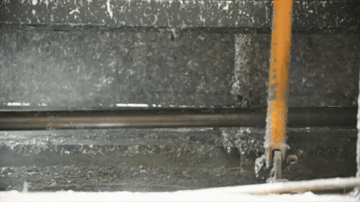 steel pipe being galvanized during the HDZ Coat process